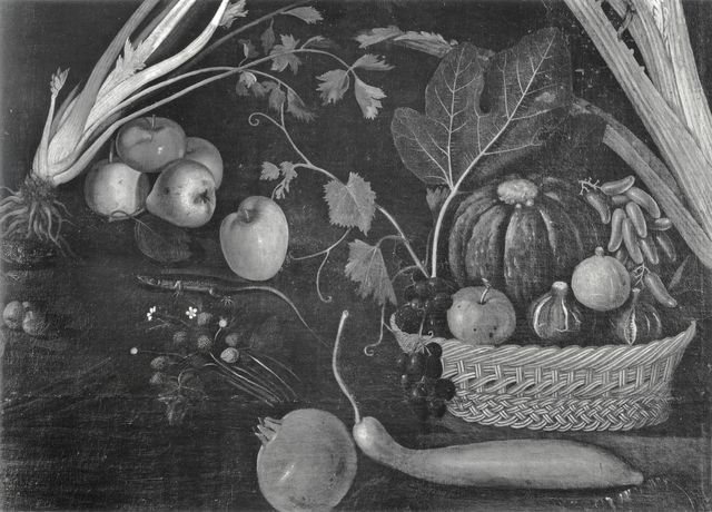 Arte Fotografica — Maestro della natura morta di Hartford - sec. XVI - Frutta e ortaggi — particolare
